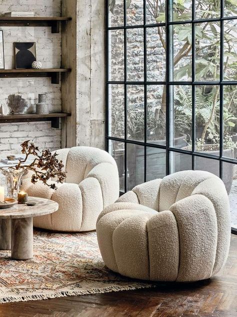 cozy cocoon Statement Chairs, Soho Home, Living Room And Dining Room, Soho House, Comfy Chairs, Accent Chairs For Living Room, My New Room, Living Room Chairs, Large Furniture