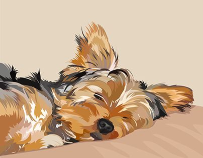 Yorkie Painting, Dog Portraits Art, Yorkie Terrier, Posca Art, Yorkie Dogs, Dog Illustration, Fluffy Animals, Dog Drawing, Dog Paintings