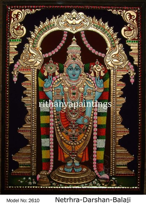 Thanjur Painting, Balaji God, Salasar Balaji, Krishna Tanjore Painting, Images Of God, Thanjavur Painting, Mandap Seating, Beach Mandap, Goddess Images