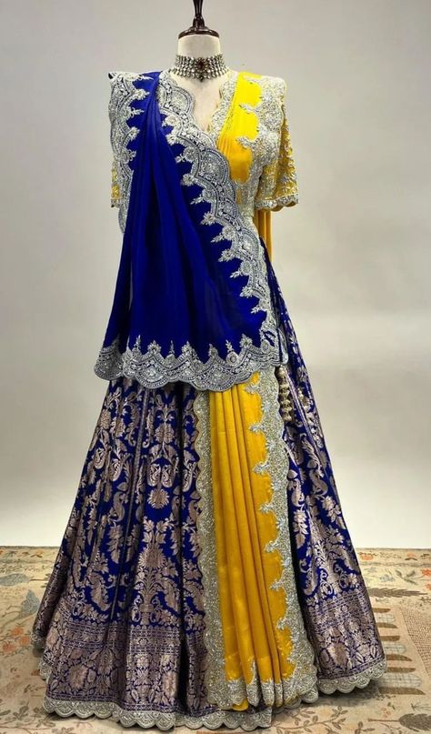 Canvas Walls, Trendy Outfits Indian, Indian Outfits Lehenga, Lehenga Designs Simple, Fashionable Saree Blouse Designs, Half Saree Designs, Indian Dresses Traditional, Traditional Indian Outfits, Indian Bridal Dress