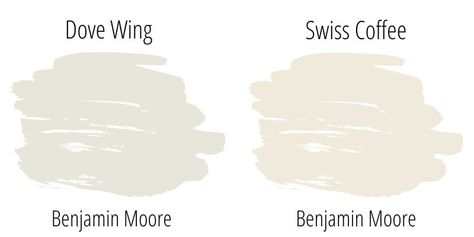 Benjamin Moore Dove Wing OC-18 Ultimate Paint Review: See this popular paint shade in more than 15 REAL homes to decide if it's perfect for your own house! #benjaminmooredovewing #dovewing #benjaminmoore #paint #benjaminmoorepaint #paint #paintcolors #paintreview #paintstudy #paintshades #dovewingpaint #dovewingbathroom #dovewingbedroom #dovewingkitchen Behr Silver Drop, Modern Gray Sherwin Williams, Pale Oak Benjamin Moore, Benjamin Moore Pale Oak, Dove Wing Benjamin Moore, Anew Gray Sherwin Williams, Sherwin Williams Repose Gray, Benjamin Moore Navajo White, Sherwin Williams Agreeable Gray