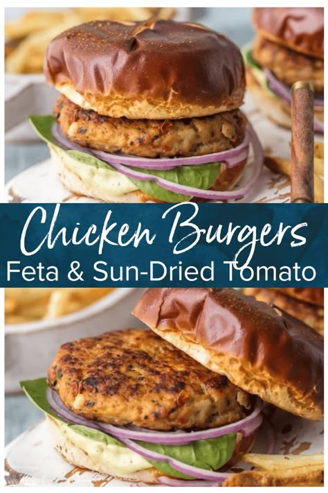 Grilled Chicken Burger Recipe, Chicken Patty Recipe, Chicken Patty Recipes, Chicken Burger Recipe, Pesto Mayo, Ground Chicken Burgers, Chicken Patty, Sundried Tomato Chicken, Patty Recipe