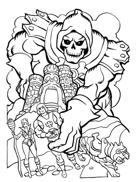 He-Man Coloring Pages - Best Coloring Pages For Kids 80s Coloring, Disney Coloring Pages Printables, Coloring Pages For Boys, Graffiti Characters, Disney Colors, Cat Coloring Page, Easy Coloring Pages, Cartoon Coloring Pages, Disney Coloring Pages