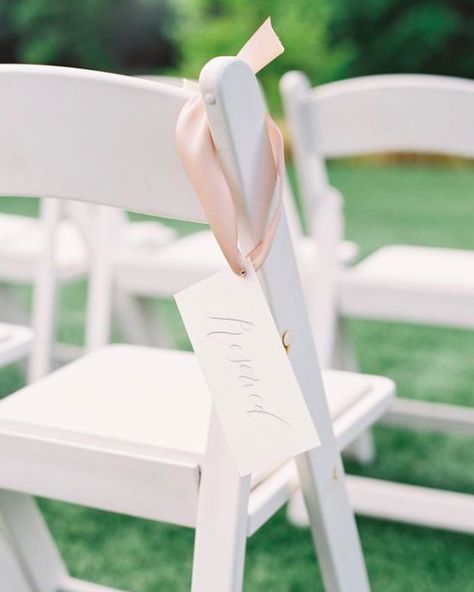 Gold And Blush Pink Wedding, Reserved Seating Wedding, Reserved Wedding Signs, Classic Southern Wedding, Southern Charm Wedding, Wedding Ceremony Seating, Southern Elegance, Wedding Reception Design, Reserved Seating