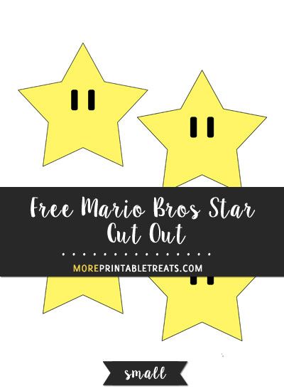 Free Mario Bros Star Cut Out - Small Mario Printables, Mario Stars, Mario Star, Mario Yoshi, Mario Bros Party, Super Mario Birthday Party, Boys Bedroom Makeover, Star Cut Out, Mario Birthday Party