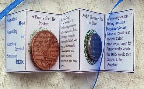 Check out this item in my Etsy shop https://www.etsy.com/uk/listing/621741474/irish-wedding-momento-a-penny-for-his Wedding Good Luck Traditions, Irish Wedding Toasts, Wedding Good Luck Charms, Irish Souvenirs Gift, Irish Wedding Proverb, Irish Wedding Blessing, Wedding Blessing, Samuel Beckett, Something Old Something New