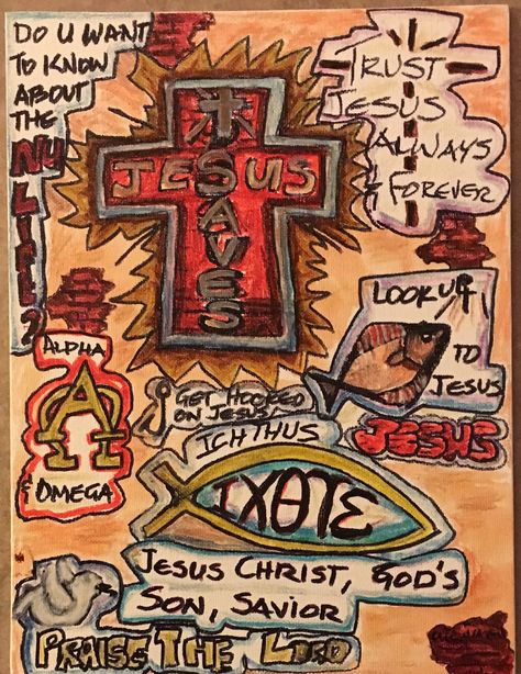 Jesus Graffiti, Christian Graffiti, Hippie Christian, Christian Vision Board, Crafts For Sale, Graffiti Style Art, Jesus Lives, Jesus Is Life, Church Decor