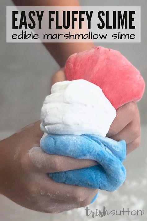 Edible Marshmallow Slime, Silly Putty Recipe, Marshmallow Slime, Marshmallow Activities, Edible Slime Recipe, Snail Craft, Edible Slime, Edible Creations, Simple Projects