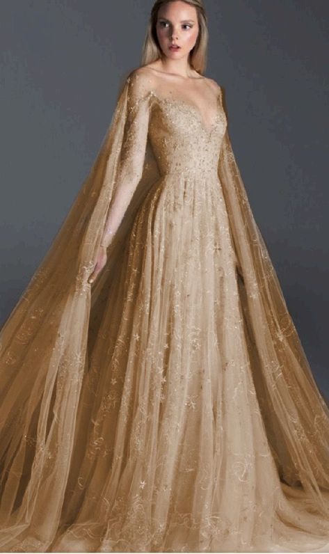 Fantasy Ballgown, Ethereal Dress, Gold Wedding Dress, Queen Dress, Fantasy Gowns, Fairytale Dress, Gala Dresses, Fantasy Dress, Gorgeous Gowns