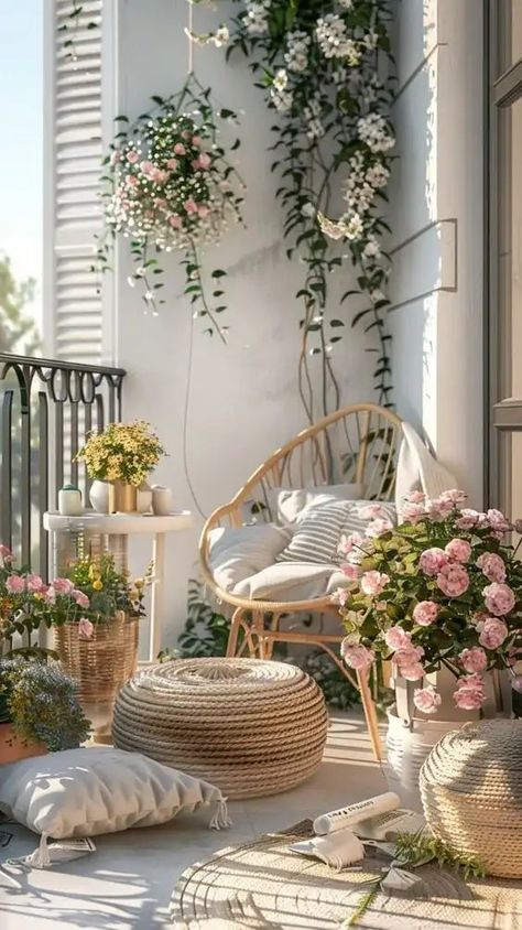 25+ Genius Apartment Balcony Decorating Ideas for a Cozy Retreat - HubPages Modern Balcony, Stil Boho, Apartment Balcony Decorating, Trendy Home Decor, Salou, Balcony Design, Apartment Balconies, Small Balcony, Balcony Decor