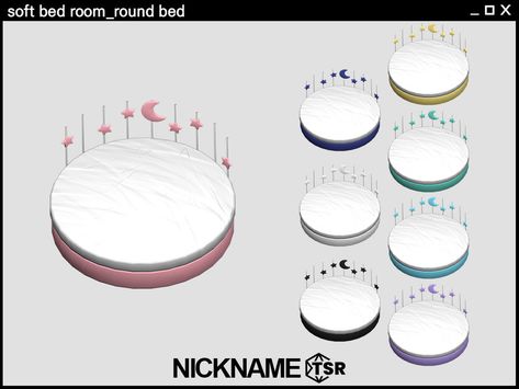 Sims 4 Cc Round Bed, Sims 4 Circle Bed, Sims 4 Cc Circle Bed, Sims 4 Round Bed, Circle Bed, Sims 4 Beds, Round Bed, Dressing Table With Chair, Dining Room Ceiling