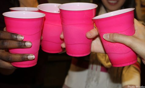 drink 'em up pretty in pink Red Solo Cup, Young Wild Free, Solo Cup, I Believe In Pink, Pink Cups, Awesome Sauce, Pink Party, Pink Parties, Tickled Pink