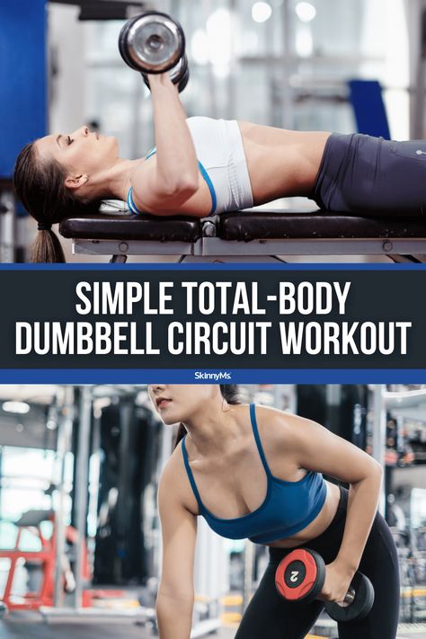 Simple Total Body Dumbbell Circuit Workout Dumbbell Circuit Workout, Easy Workouts For Beginners, Squat Thrust, Full Body Dumbbell Workout, Circuit Workout, Different Exercises, Resistance Training, Dumbbell Workout, Total Body