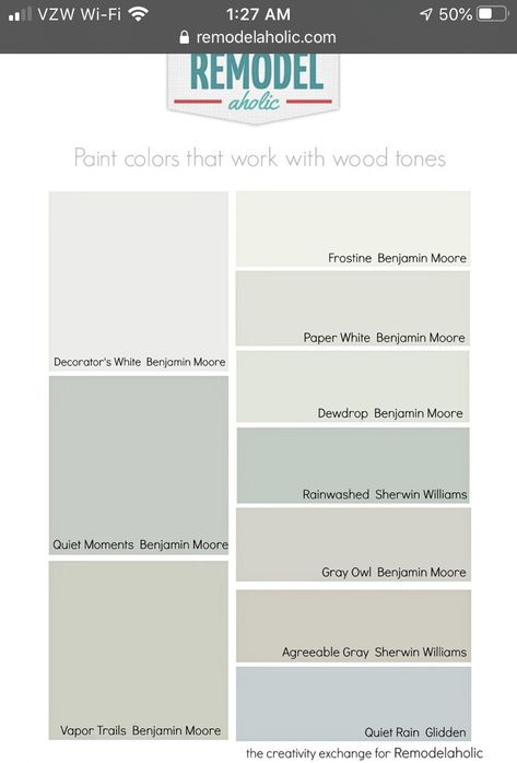 Rainwashed Sherwin Williams, Quiet Moments Benjamin Moore, Decorators White Benjamin Moore, Benjamin Moore Grey Owl, Diy Building Projects, Agreeable Gray Sherwin Williams, Coastal Paint Colors, Living Area Ideas, Coastal Paint