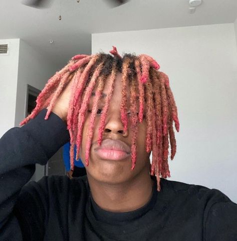 Pink And Red Dreads, Blonde And Pink Dreads, Dread Colors, Dyed Hair Colors, Blonde And Pink, Loc Colors, Red Dreads, Pink Dreads, White Dreads