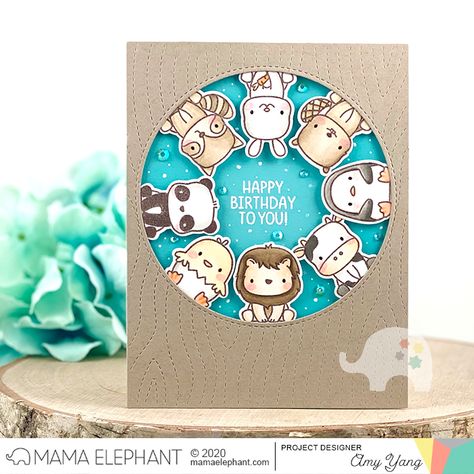 Mama Elephant Cards, Mama Elephant Stamps, Handcrafted Cards, Mama Elephant, Elephant Design, Animal Cards, Happy Birthday To You, Birthday Fun, Paper Cards