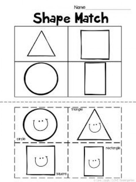 Shape Fine Motor Activities, Shape Practice Preschool, Shape Matching Activity, Shape Worksheets For Toddlers, Preschool Shape Activities Printables, Shapes Activities Preschool Worksheets, Shape Crafts Preschool, Preschool Back To School, Back To School Preschool