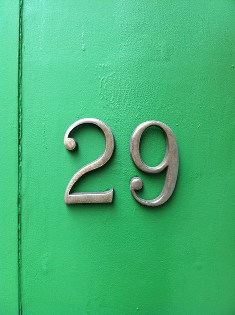 29 on a green door, london, Shakie would be proud! 29 Days To Go Countdown, Fancy Numbers, Number Wallpaper, Ancient Alphabets, 3d Elements, London Flat, Door Numbers, Green Door, Angel Numbers