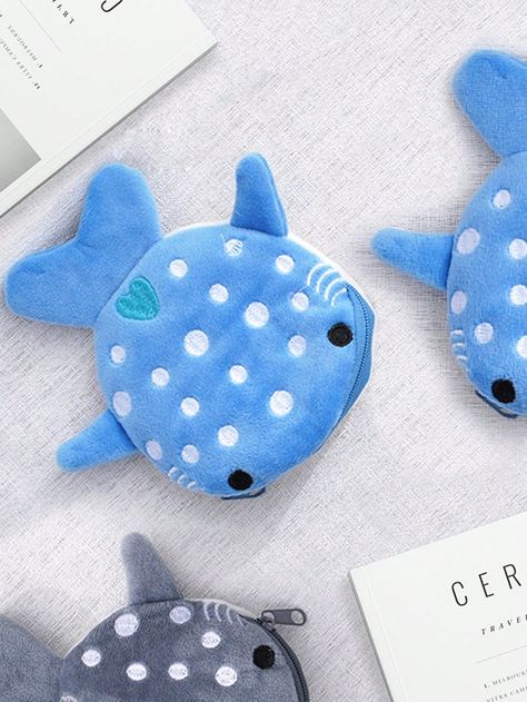 Cartoon Cute Whale Shark Coin Purse Kid's Kawaii Wallet Portable Plush Coin Bag Key Earphone Organizer Zipper Pouch Bag Pendant Lightweight,Fashion Money Thanksgiving gift,Christmas gift,Christmas accessories,Christmas decor White-collar Workers,For Male,For FemaleI discovered amazing products on SHEIN.com, come check them out! Cute Whale Shark, Earphone Organizer, Cute Whale, Shark Plush, Cute Whales, Valentines Day Presents, Cute Wallets, Pouch Organizer, Animal Cartoon