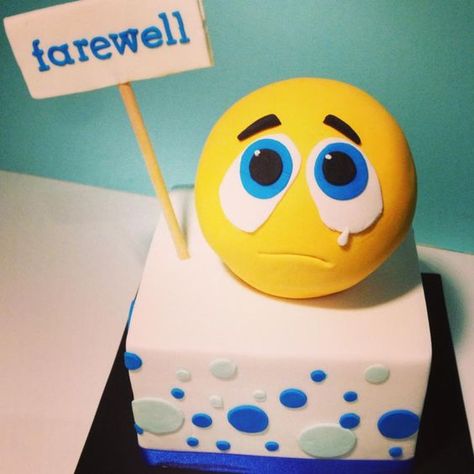 Farewell Cake for a Colleague leaving work today. I couldn’t think of what to do, so I made an emoticon Cake.: Goodbye Cake, Farewell Cake, Emoji Cake, 60th Birthday Cakes, Leaving Work, Cake Central, Special Occasion Cakes, Cake Images, Occasion Cakes