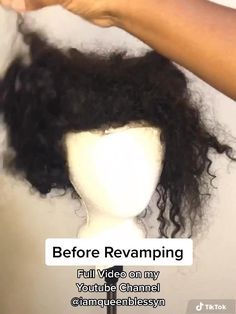 Synthetic Curly Wig, How To Revamp Human Hair Wig, How To Revamp Curly Wig, Revamping Wigs, How To Revamp An Old Wig, How To Revive Curly Hair, Hair Revamping, Wig Repair, Disney Customes