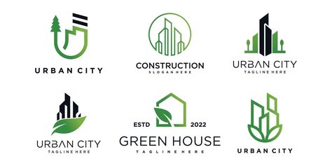 Green Building Concept, Bride Cartoon, Environment Logo, Green Concept, Green Architect, Urban Icon, Future Logo, Logo Nature, Urban Logo