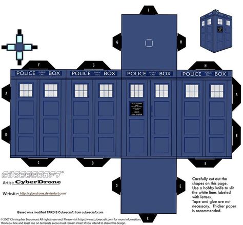 Printable TARDIS. Xmas ornaments, here I come...only, needs glitter. Doctor Who Craft, Doctor Who Party, The Tardis, Doctor Who Tardis, Police Box, Wibbly Wobbly Timey Wimey Stuff, Paper Model, Timey Wimey Stuff, Blue Box