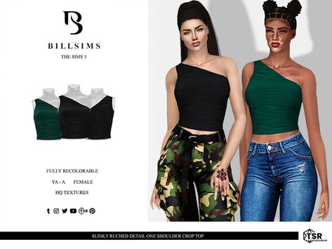 Sims 4 Cc One Shoulder Top, Sims 4 Strapless Top, Sims 4 Cc Female Tank Top, Sims 4 Cc Off The Shoulder Top, Sims 4 Female Crop Tops, One Shoulder Crop Top, Ts3 Cc, Midi Pencil Dress, One Shoulder Top