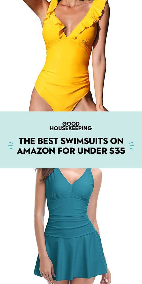 The Best Swimsuits on Amazon for Under $35 Large Bust Swimsuit, Bikinis Plus Size, Cross Swimsuit, High Waisted Bikinis, Full Coverage Swimsuit, No Control, Swimsuits Athletic, Cupshe Swimsuits, Bathing Suits One Piece