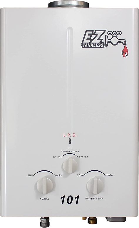 ez tankless portable propane water heater Tankless Water Heater Gas, Lpg Gas, Camp Site, Off Grid Cabin, Rough Plumbing, Gas Water Heater, Carbon Monoxide Detector, Water Heaters, Solar Water