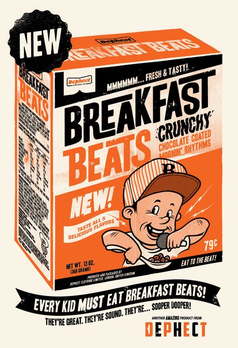 Timbas_8 Mid Century Illustration, Quirky Illustration, Vintage Packaging, Breakfast Cereal, Breakfast For Kids, Packaging Design Inspiration, 로고 디자인, Vintage Graphics, Vintage Ads