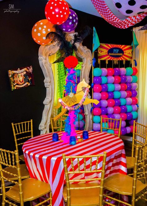 Centerpiece the greatest showmen party Carnival Themed Party, The Greatest Showman, Themed Party, Birthday Candles, Circus, Party Themes, Carnival, Birthday Cake, Candles