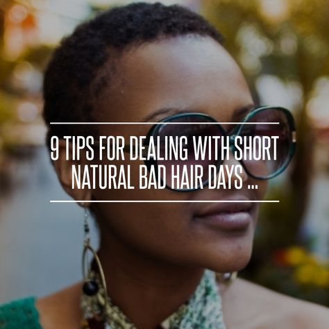 9 Tips for #Dealing with Short Natural Bad Hair Days ... →  Hair #Natural Bad Hair Day Styles, Short Natural Hair, Hairstyles Short Hair, Short Natural Hair Styles, Hair Natural, Bad Hair Day, Bad Hair, About Hair, Hair Day