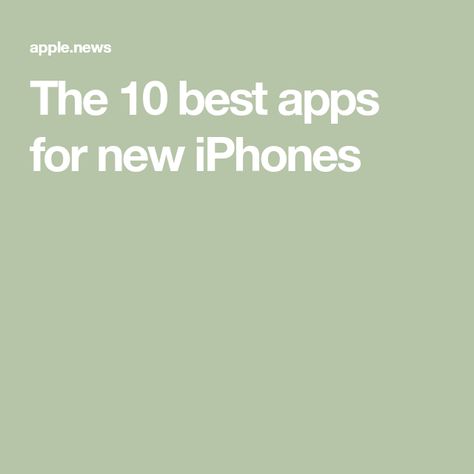 The 10 best apps for new iPhones Best Iphone Apps, Unique Apps, Apps To Download, Apple Smartphone, Apple Maps, Learning Apps, Starting A Podcast, Popular Mechanics, Tv App