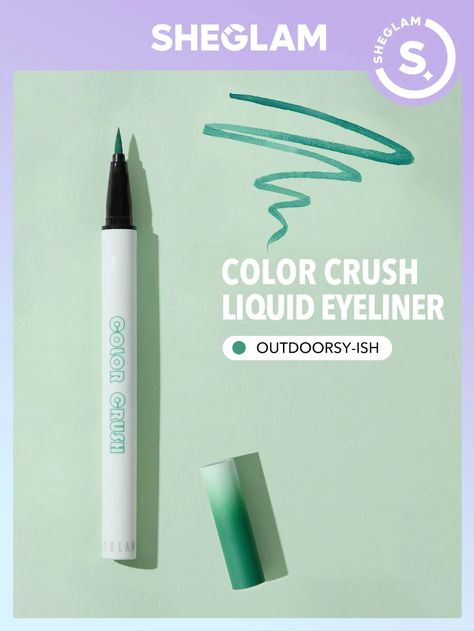 Eyeliner Verde, Green Eyeliner, Makeup Package, White Eyeliner, Eyebrow Gel, Eyeliner Pencil, Color Crush, Gel Eyeliner, Eye Make