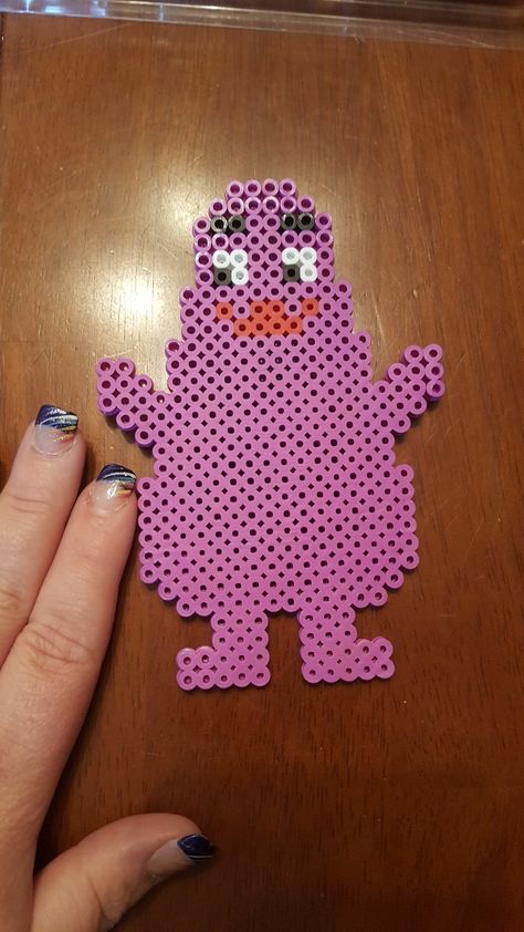 Grimace perler Grimace Perler Beads, Melty Bead Designs, Easy Perler Beads Ideas, Perler Art, Melty Beads, Perler Crafts, Diy Perler Bead Crafts, Perler Bead Templates, Things To Do When Bored