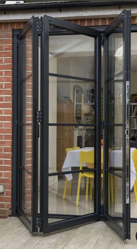 Bifold glass doors