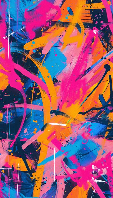 #AbstractPainting #Graffiti #NeonColors #ArtGallery #BoldBrushstrokes #VibrantColors #UrbanArt #Dynamic #Expressionist Graffiti Artwork Wallpaper, Urban Pop Art, Beach Graffiti Art, Abstract Neon Painting, Digital Graffiti Art, Abstract Neon Art, Abstract Spray Paint Art, Neon Abstract Art, Graffiti Color Combos