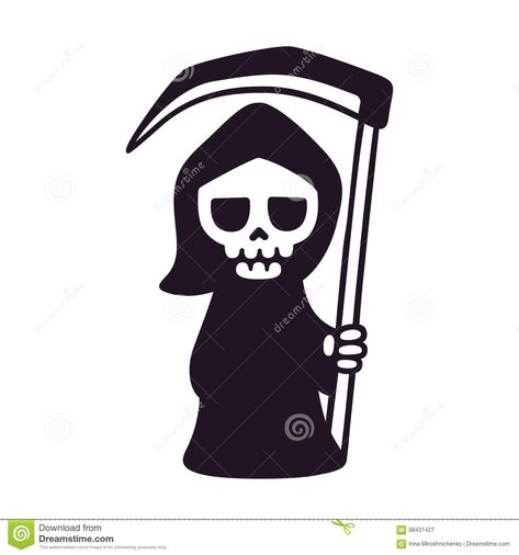 Scythe Drawing, Cartoon Grim Reaper, Reaper Scythe, Grim Reaper Scythe, Grim Reaper Drawing, Grim Reaper Cartoon, Funny Face Drawings, Reaper Drawing, Mum Tattoo