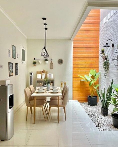 Dapur Outdoor Small Spaces, Innercourt Garden, Dapur Outdoor, Taman Indoor, Amarapura, Terrace Decor, Outdoor Aesthetic, Minimal House Design, Minimalist House Design