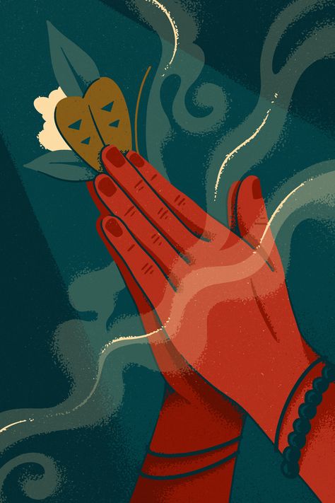 two hands in namaste gesture offering flowers to god in morning prayer in Bali, island of gods Bali Illustration, Hindu Illustration, Namaste Hands, Universal Soldier, Morocco Decor, Bali Painting, Indonesian Art, Graffiti Illustration, Yoga Art