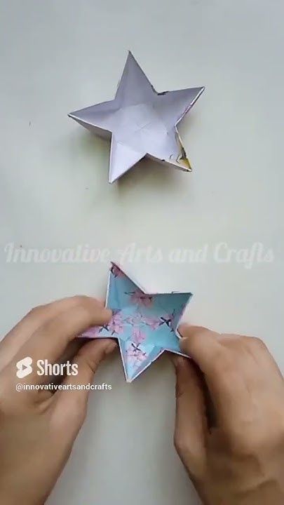 Paper Star Storage Box #art #craft #diy #shorts #innovativeartsandcrafts #youtube Origami Star Box Tutorial, Origami Stella, Origami Box Easy, Origami Star Box, Star Theme, Storage Box With Lid, Box Tutorial, Star Box, Diy Shorts