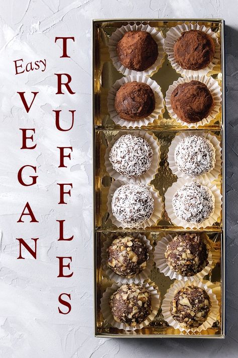 Truffle Recipe Easy, Chocolate Truffles Recipe, Vegan Chocolate Truffles, Vegan Truffles, Cheese Alternatives, Truffles Recipe, Dairy Free Cream, Chocolate Truffles Recipe Easy, Vegan Candies