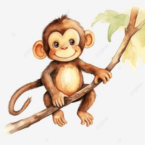 Adorable jungle animal stickers perfect for decorating crafts scrapbooks and educational materials Ideal for engaging children Baby Monkey Drawing, Animated Monkey, Monkey Drawing Easy, Jungle Animal Art, Monkey Drawing, Monkey Illustration, Monkey Tattoos, Decorating Crafts, Abstract Tree Painting