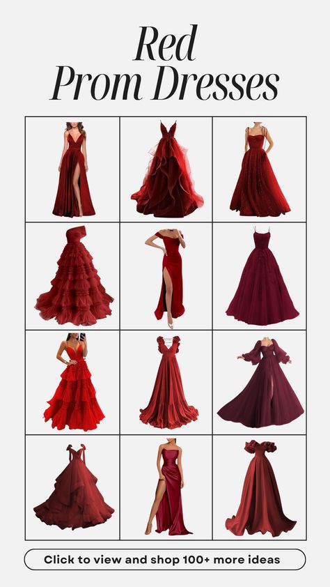 Fancy Prom Dresses For Teens, Prom Dresses Fancy Gowns, Best Prom Dresses Red, Prom Dresses In Red, Cute Prom Dresses Red, Long Prom Dress Ideas, Prom Dresses 2024 Brown Skin, Prom Dress Types, Prom Dresses 2024 For Teens