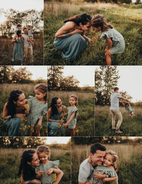 Family Photos Late Summer, Late Summer Photoshoot Family, Summer Photoshoot Ideas Family, Late Summer Family Pictures, Fall Photoshoot Family, Outdoor Family Portraits, Summer Family Pictures, Family Photoshoot Poses, Fall Family Portraits