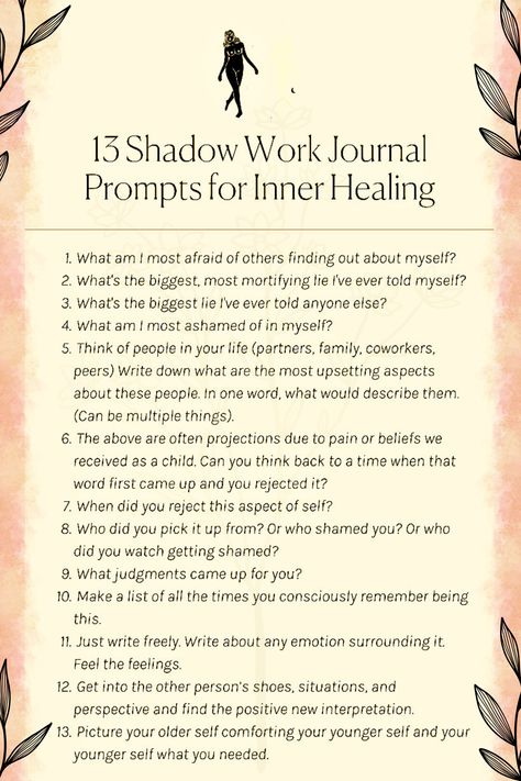 Healing inner wounds and managing difficult emotions can be overwhelming. These journal prompts help you connect with your inner child, heal anger, and practice self-love through mindfulness. Save this pin for easy access to journal prompts and self-care strategies that guide you through the healing process. Journaling Exercises For Healing, Journal Prompts Anger, Journal Prompts For Inner Child Healing, Healing Inner Child Prompts, Witchy Journal Prompts, Inner Child Healing Journal Prompts, Inner Child Journal Prompts, Heal Inner Child, Journal Prompts Healing