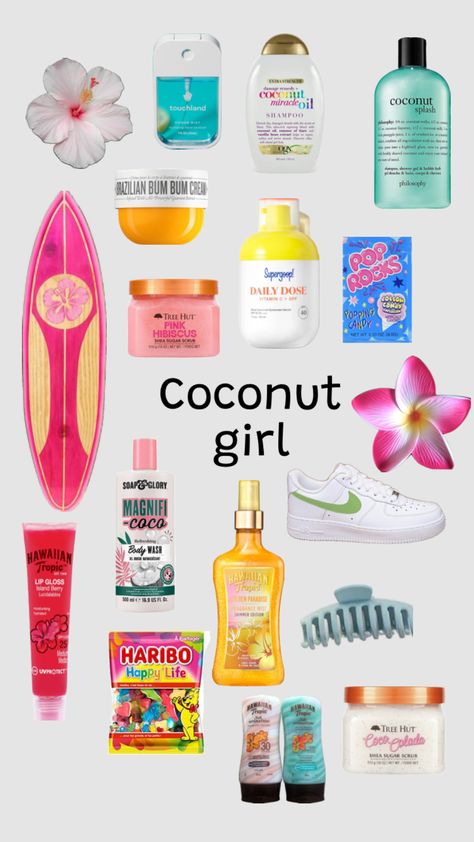 Summer List Ideas, Coconut Style, Shower Care, Summer Necessities, Emma Style, Products Photography, Preppy Stuff, Body Lotion Cream, Classy Tattoos