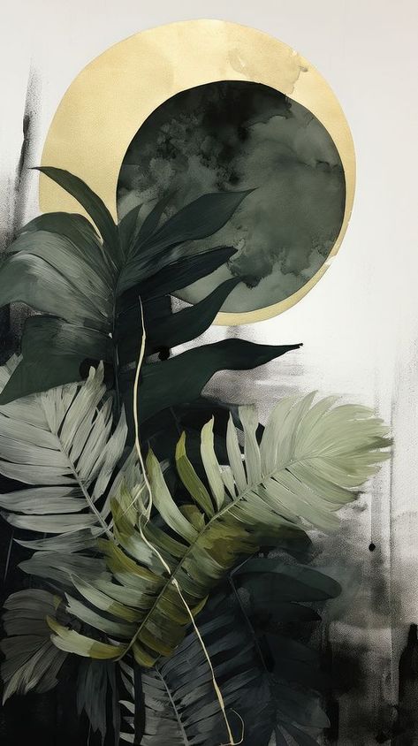 Jungle painting nature plant. | free image by rawpixel.com / Boom Tree Iphone Wallpaper, Iphone Wallpaper Dark, Jungle Painting, Painting Nature, Wallpaper Dark, Abstract Tree, Nature Plants, Dream Art, Painting Abstract