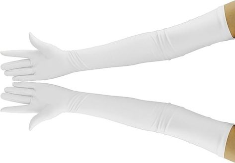 Amazon.com: Ensnovo Adult Over Elbow 20.1" Stretch Long Spandex Opera Gloves White,Large : Clothing, Shoes & Jewelry Long White Gloves, Opera Gloves, Style Steal, Chunky Knit Blanket, Long Gloves, Dress Gloves, Large Scarf, Knit Mittens, White Gloves